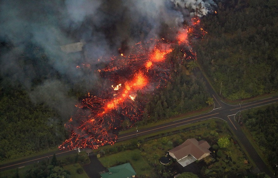 Hawaii's Kilauea Volcano eruption, Pahoa, Usa - 05 May 2018