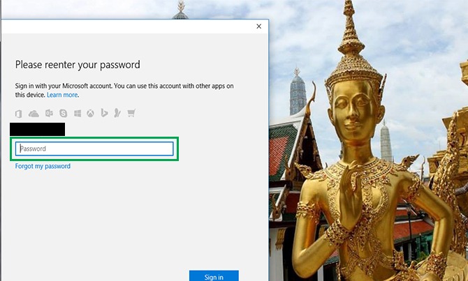 Password in Windows 10 12