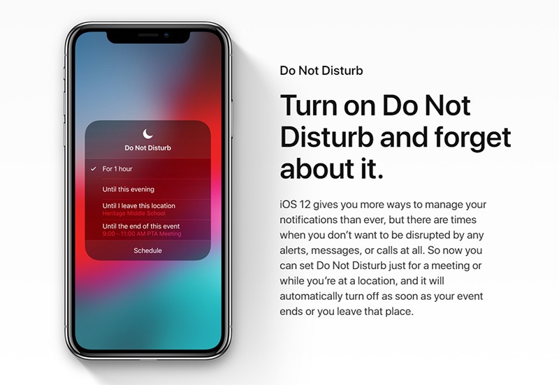 Do Not Disturb IOS12