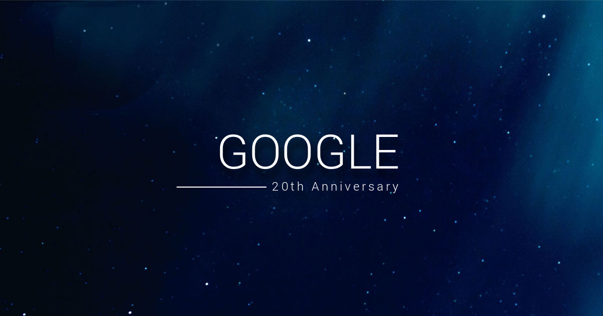 Google 20TH ANNIVERSARY