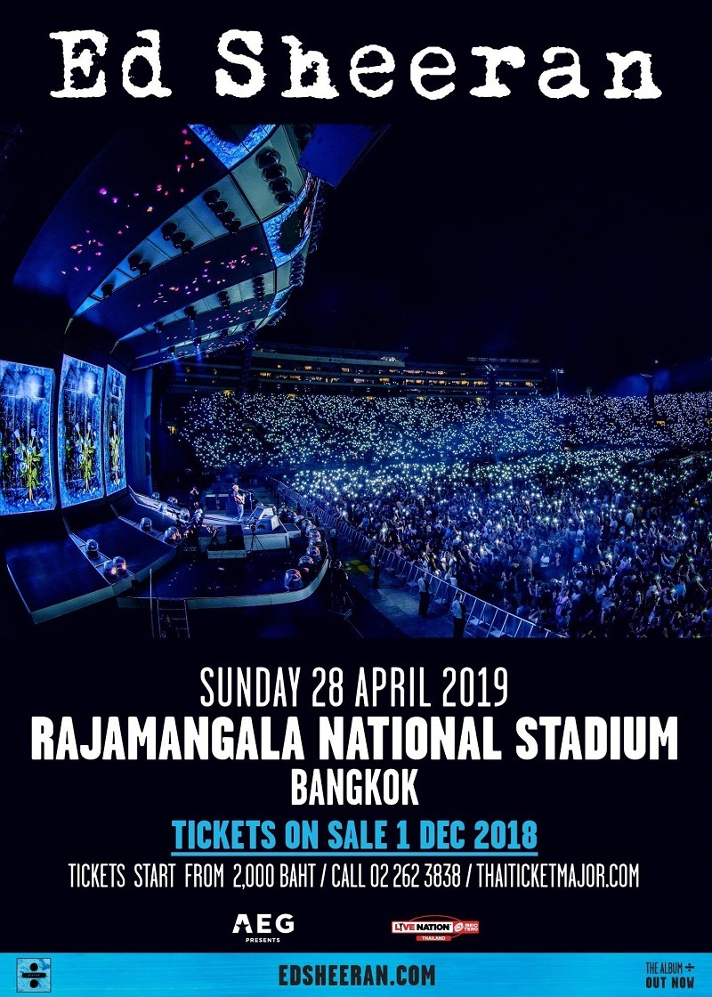 Ed Sheeran rajamangala national stadium bangkok