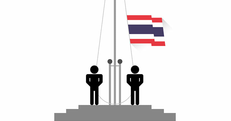 ข้อปฏิบัติในการเชิญธงชาติ #2 ข้อปฏิบัติในการเชิญธงชาติ