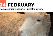 24 กุมภาพันธ์ สื่อมวลชนเสนอข่าวความสำเร็จในการโคลนนิงแกะ