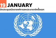 19 มกราคม เปิดประชุมสมัชชาองค์การสหประชาชาติครั้งแรก