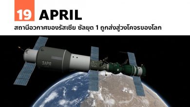 19 เมษายน สถานีอวกาศของรัสเซีย ซัลยุต 1 ถูกส่งสู่วงโคจรของโลก