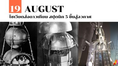 19 สิงหาคม โซเวียตส่งดาวเทียม สปุตนิก 5 ขึ้นสู่อวกาศ