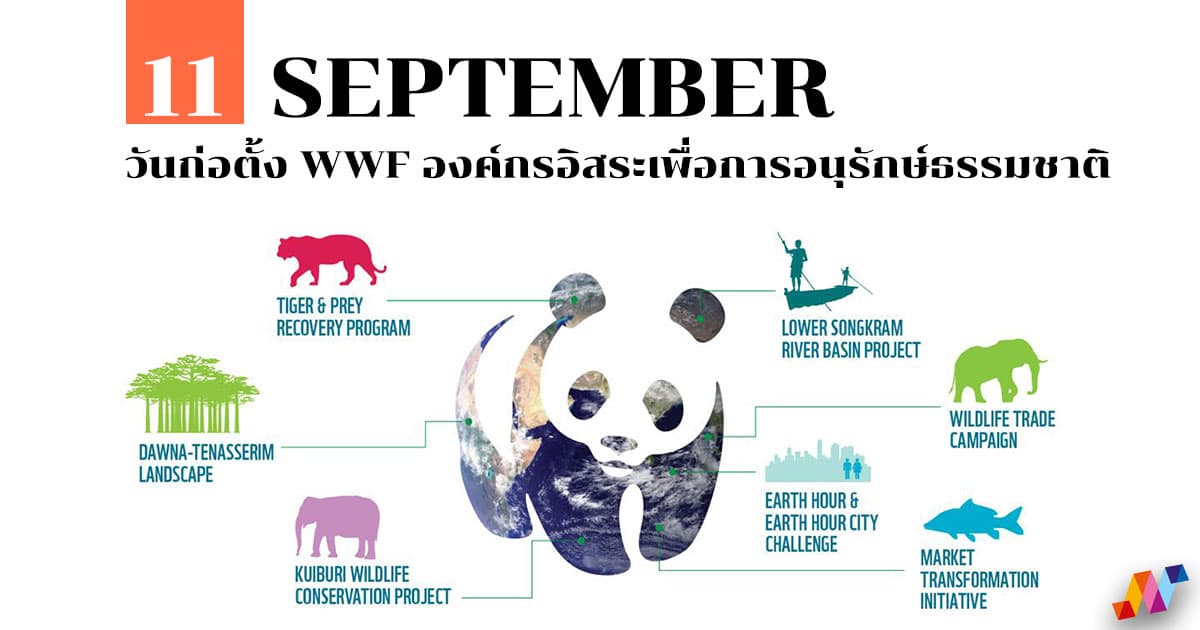 11 กันยายน วันก่อตั้ง WWF องค์กรอิสระเพื่อการอนุรักษ์ธรรมชาติ