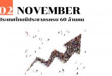 2 พฤศจิกายน ประเทศไทยมีประชากรครบ 60 ล้านคน