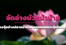 จัดอ่างบัวหน้าบ้าน ฮวงจุ้ยอ่างปลาหน้าบ้าน ออกแบบกระตุ้นโชคลาภ