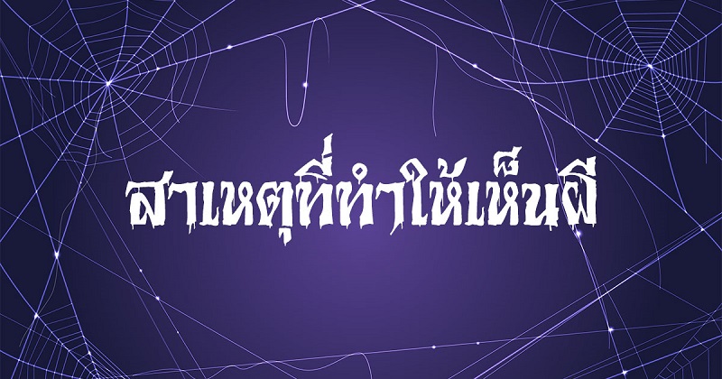 สาเหตุที่ทำให้เห็นผี #3 สาเหตุที่ทำให้เห็นผี