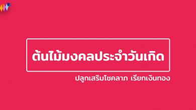 ต้นไม้มงคลประจําวันเกิด ปลูกเสริมโชคลาภ เรียกเงินทอง