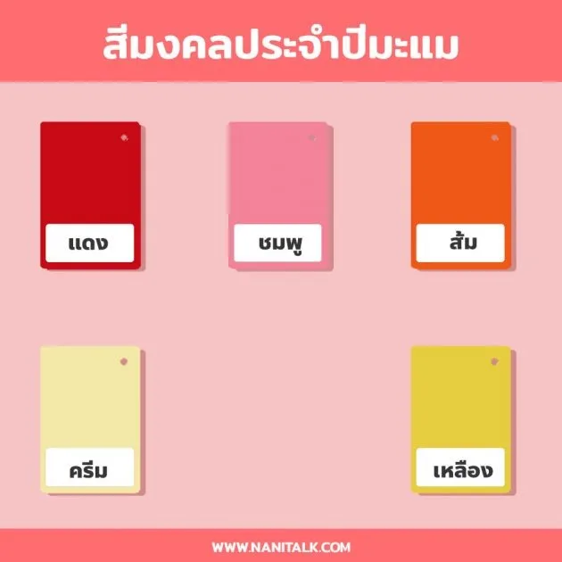 สีมงคลประจำปีมะแม 2563