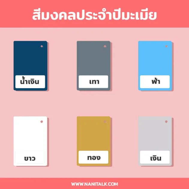 สีมงคลประจำปีมะเมีย 2563