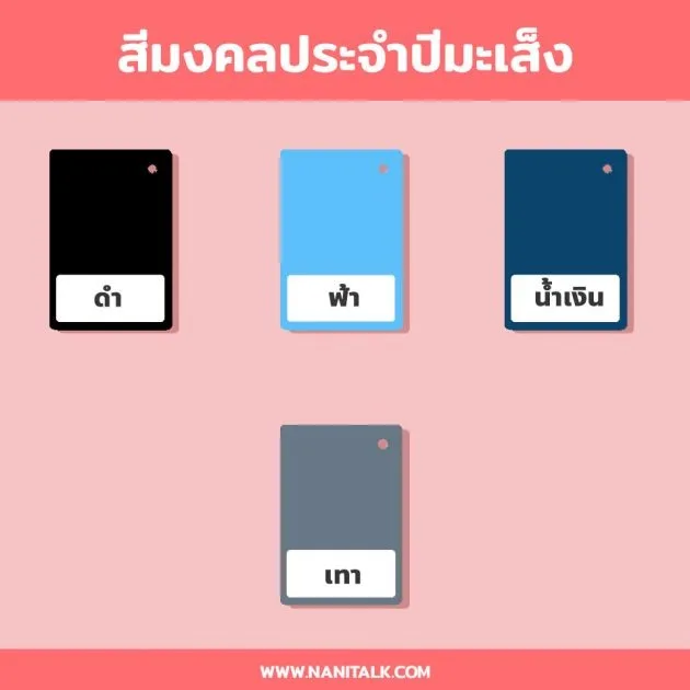 สีมงคลประจำปีมะเส็ง 2563