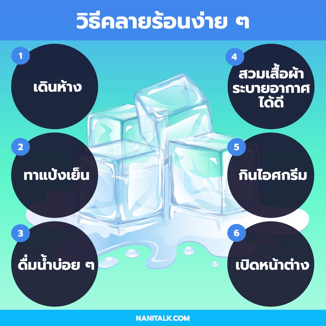 วิธีคลายร้อนง่าย ๆ ทั้งตอนตื่นและตอนนอน (ไม่มีแอร์)