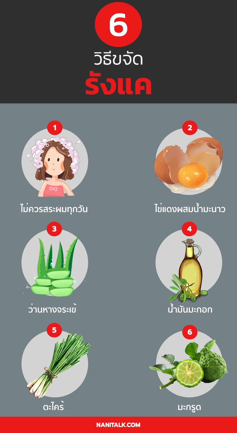 วิธีรักษารังแคด้วยวิธีธรรมชาติ