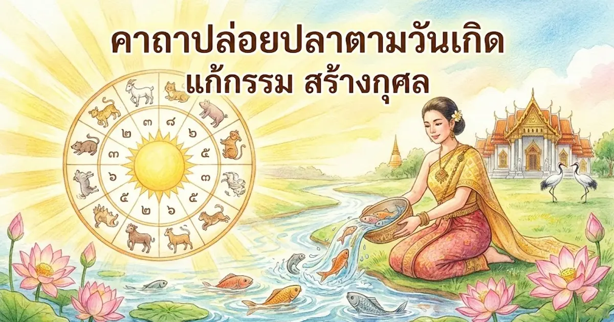 คาถาปล่อยปลาตามวันเกิด เพื่อแก้กรรม สร้างกุศล!