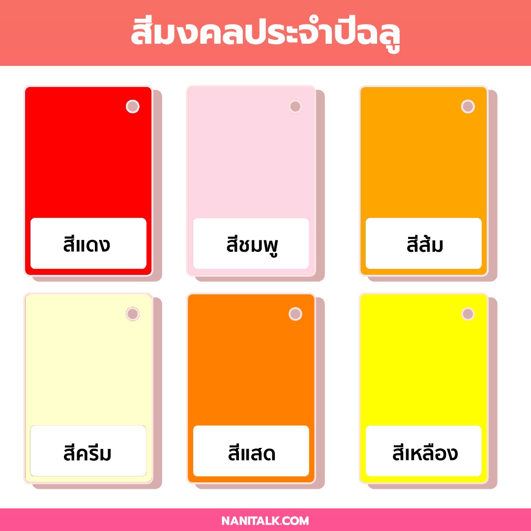 สีมงคลประจำปีเกิดปีฉลู (ปีวัว) 2021-2