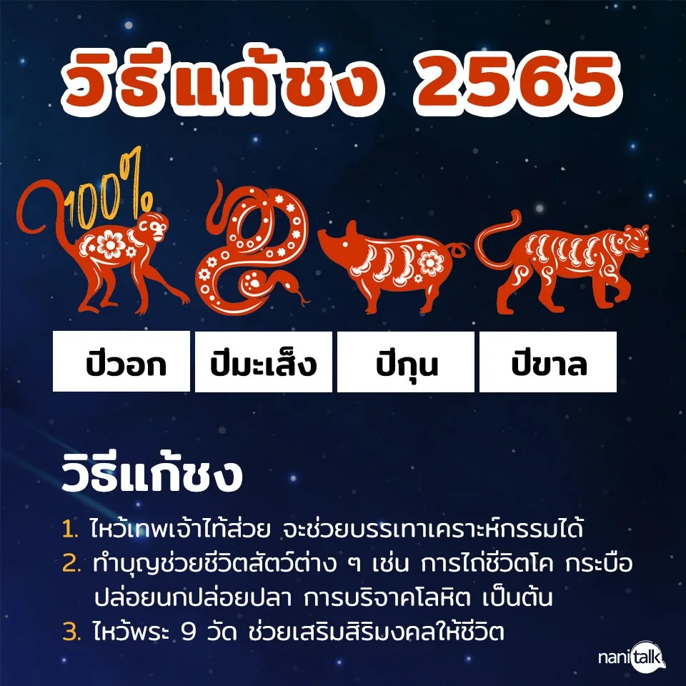 ปีชง 2565 / 2022 (ปีขาล) มีปีอะไรบ้าง พร้อมวิธีแก้ปีชง