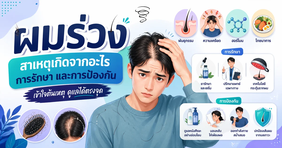 ผมร่วง สาเหตุเกิดจากอะไร การรักษา และการป้องกัน