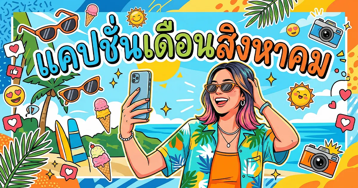 200 แคปชั่นเดือนสิงหาคม %thyear% / %currentyear% ครบทุกอารมณ์ โพสต์ได้เลย