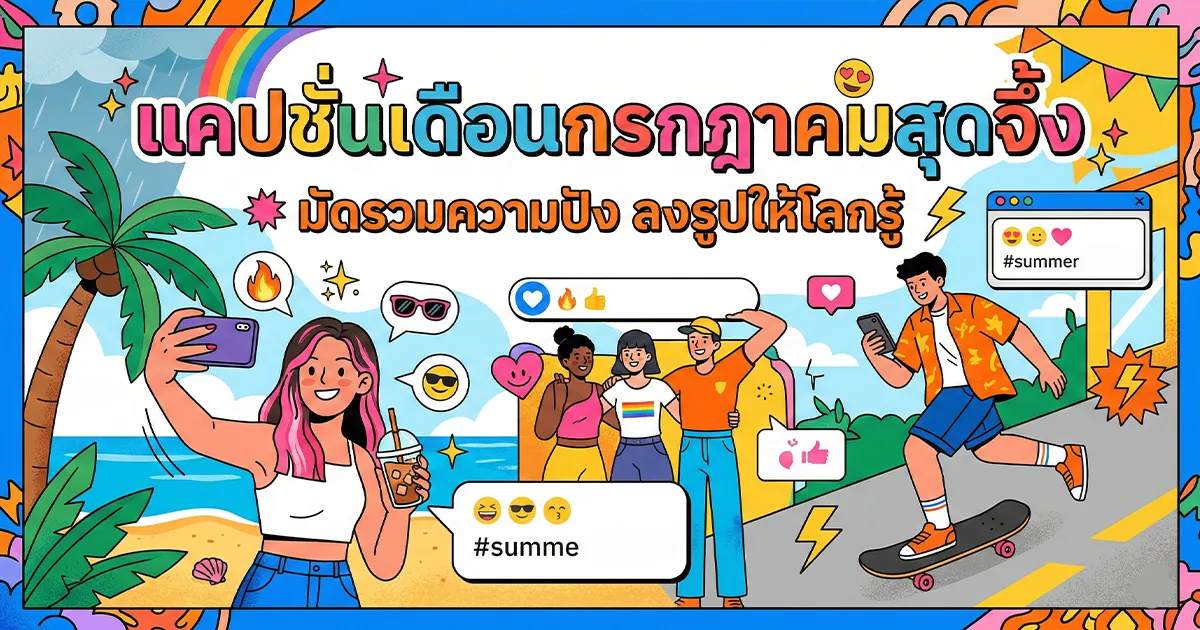 200 แคปชั่นเดือนกรกฎาคม %thyear% โดนใจ โพสต์ปังทุกสไตล์