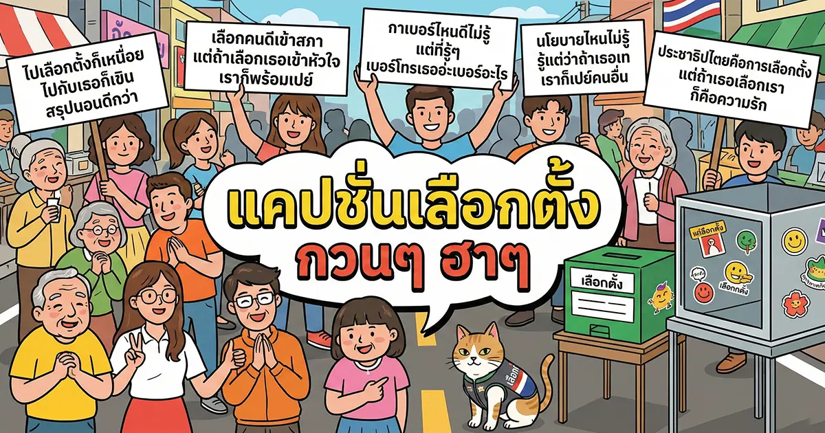 100 คำคมแคปชั่นเลือกตั้ง กวน ๆ ฮา ๆ