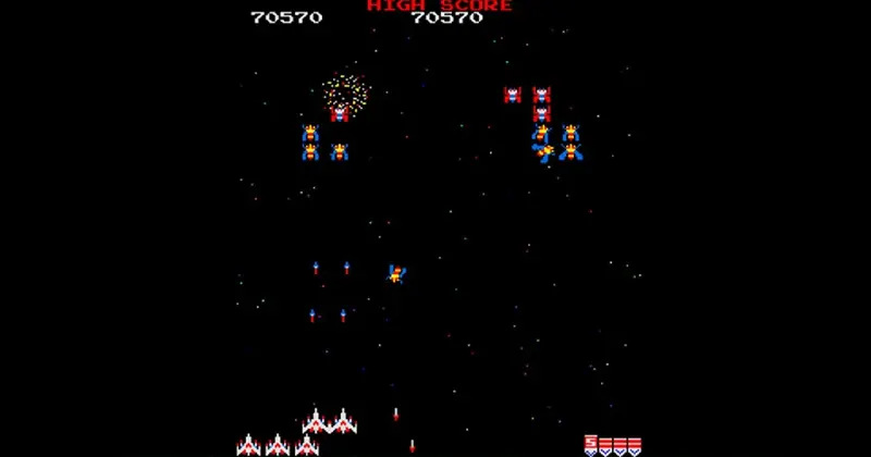 เกมอาร์เคด Galaga 1981 ยุค 80s และ 90s