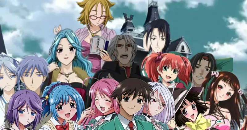 นิเมะฮาเร็ม Rosario Vampire