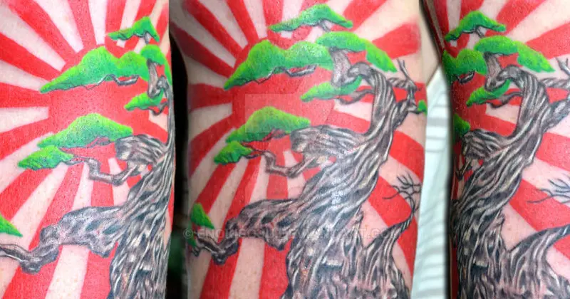 ลายสักญี่ปุ่นสวย ๆ ลาย ต้นบอนไซ Bonsai Tree Tattoos