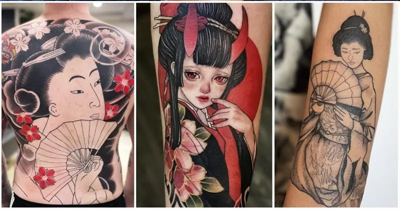 ลายสักญี่ปุ่นสวย ๆ ลาย เกอิชา Geisha Tattoos