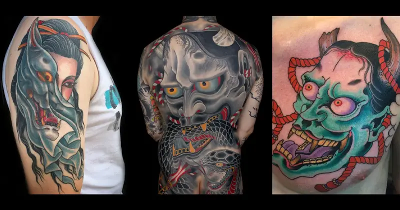 ลายสักญี่ปุ่นสวย ๆ ลาย ฮันเนีย Hannya Mask Tattoos