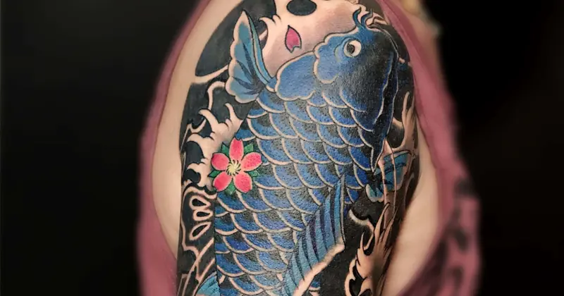 ลายสักญี่ปุ่นสวย ๆ ลาย ปลาคราฟ Koi Fish Tattoos