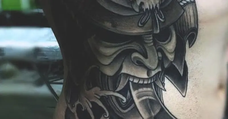 ลายสักญี่ปุ่นสวย ๆ ลาย หน้ากากซามูไร Samurai Mask Tattoos