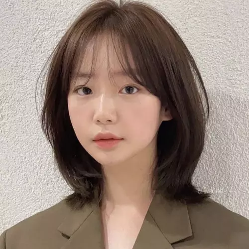 ทรงผมผู้สูงอายุหญิงสไตล์เกาหลี ทรงผมบ็อบยาวหน้าม้า #8 ทรงผมผู้สูงอายุหญิงสไตล์เกาหลี ทรงผมบ็อบยาวหน้าม้า