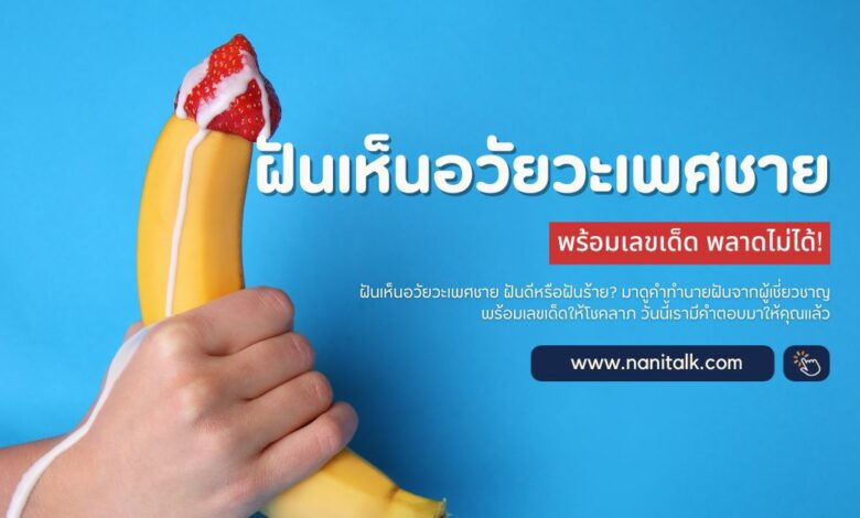 ทํานายฝันเห็นอวัยวะเพศชาย พร้อมเลขเด็ด!