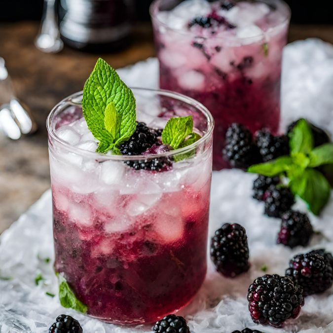 สูตรอิตาเลี่ยนโซดาเมนู Blackberry Mint Italian Soda