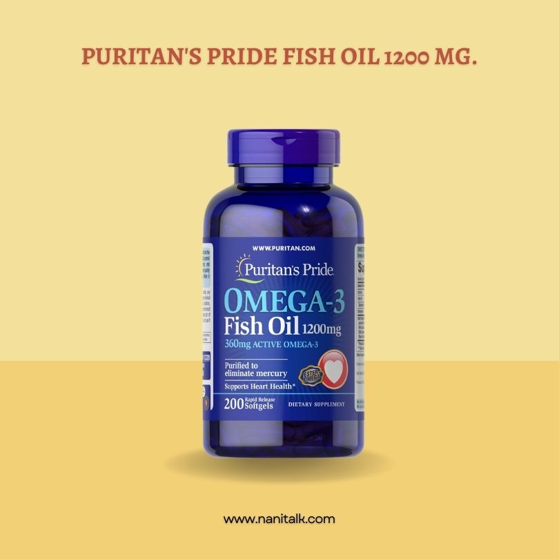 น้ำมันปลา อาหารเสริมสมอง Puritans Pride Fish Oil 1200 Mg