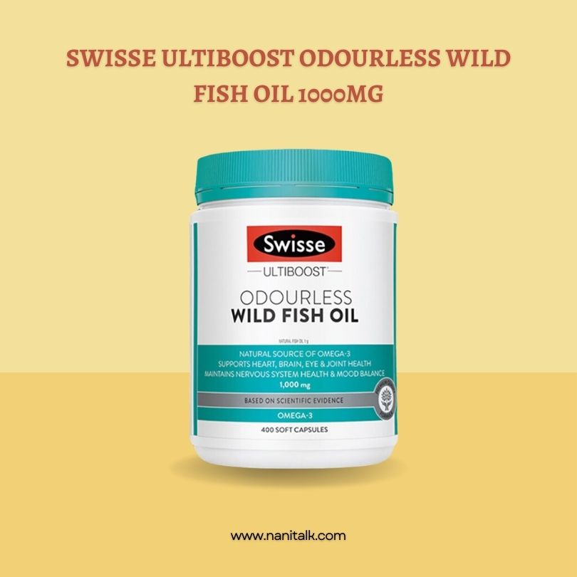 น้ำมันปลา อาหารเสริมสมอง Swisse Ultiboost Odourless Wild Fish Oil 1000mg