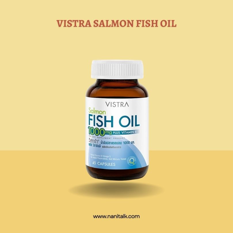น้ำมันปลา อาหารเสริมสมอง VISTRA Salmon Fish Oil