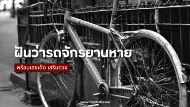 ทำนายฝันว่ารถจักรยานหาย พร้อมเลขเด็ด เสริมดวง