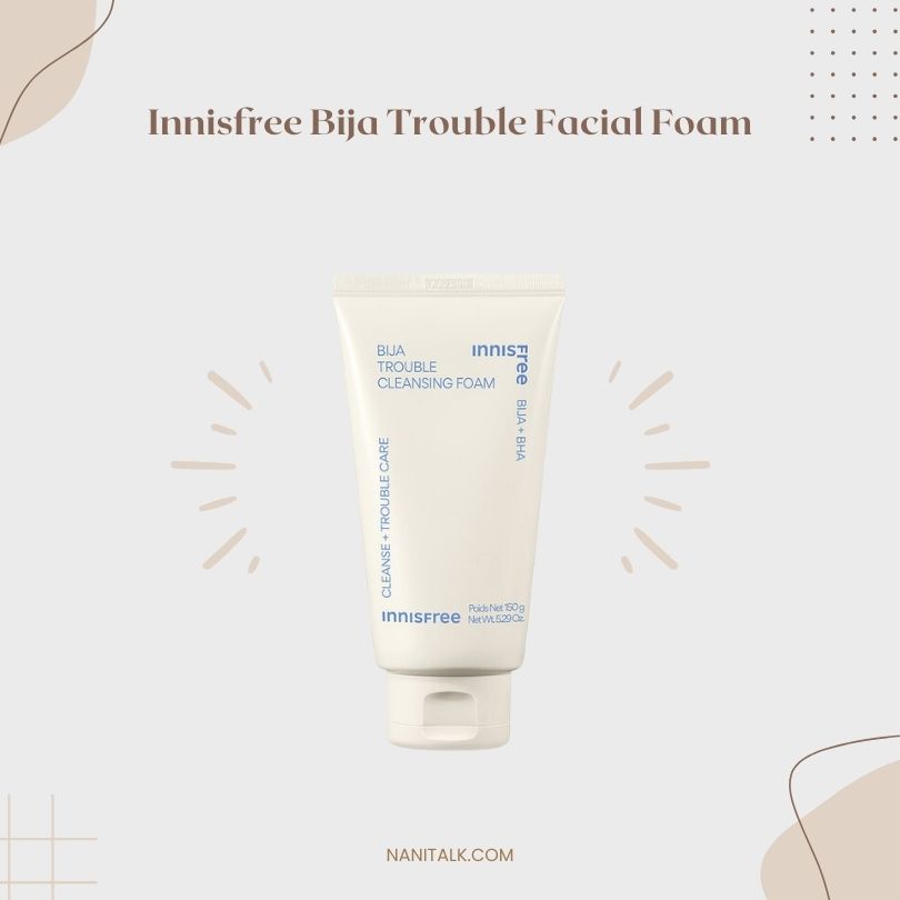 โฟมล้างหน้าลดสิวสำหรับผิวมัน Innisfree Bija Trouble Facial Foam