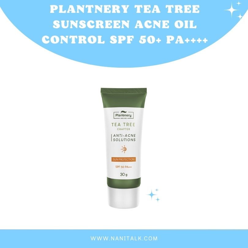 ครีมกันแดดทาหน้า Plantnery Tea Tree Sunscreen Acne Oil Control SPF 50 PA