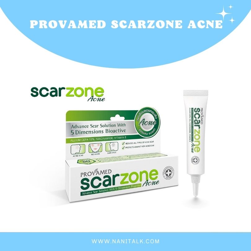 ครีมลดรอยสิวและรักษาสิว Provamed Scarzone Acne