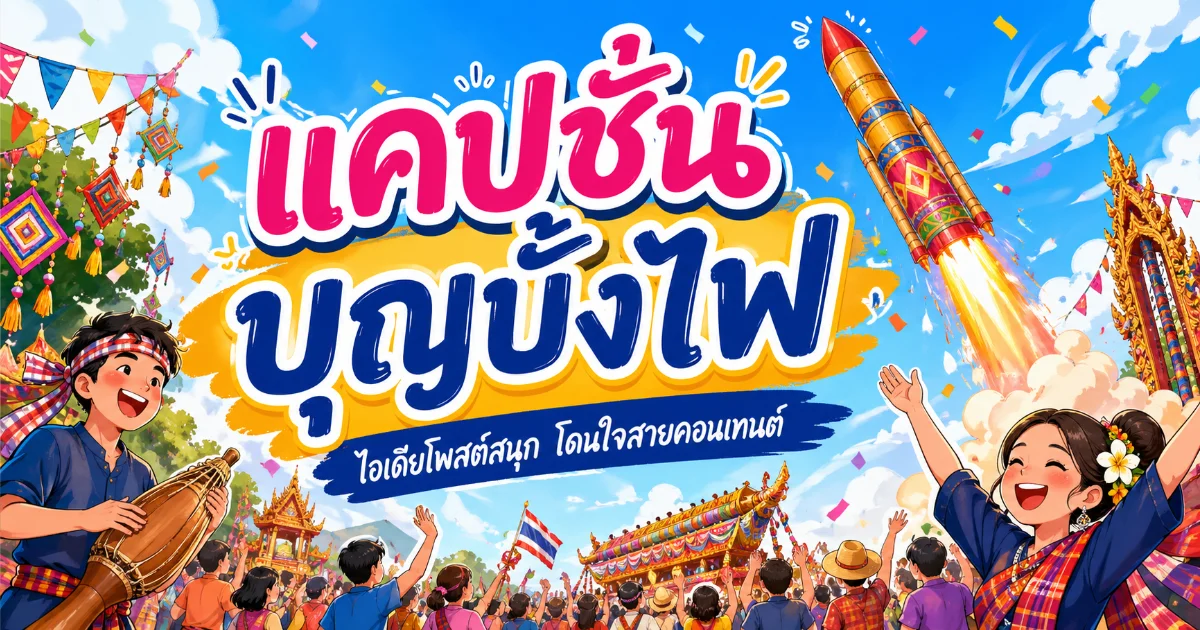 100 แคปชั่นบุญบั้งไฟ ภาพสวย คำโดน สุดมันส์!