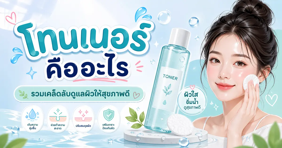 โทนเนอร์ (Toner) คืออะไร? รวมเคล็ดลับดูแลผิวให้สุขภาพดี