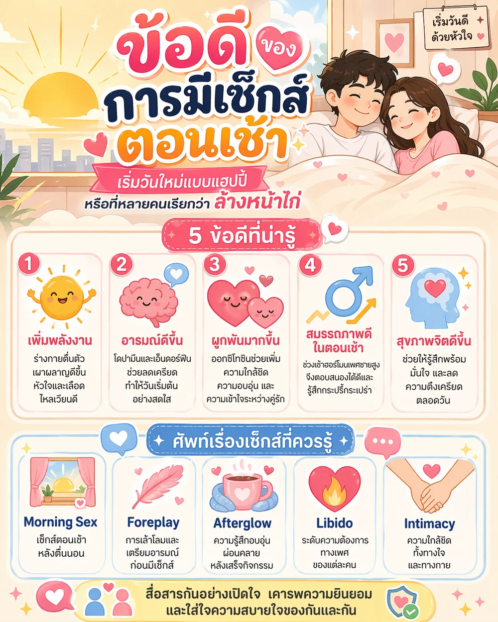 ข้อดีของการมีเซ็กส์ตอนเช้า