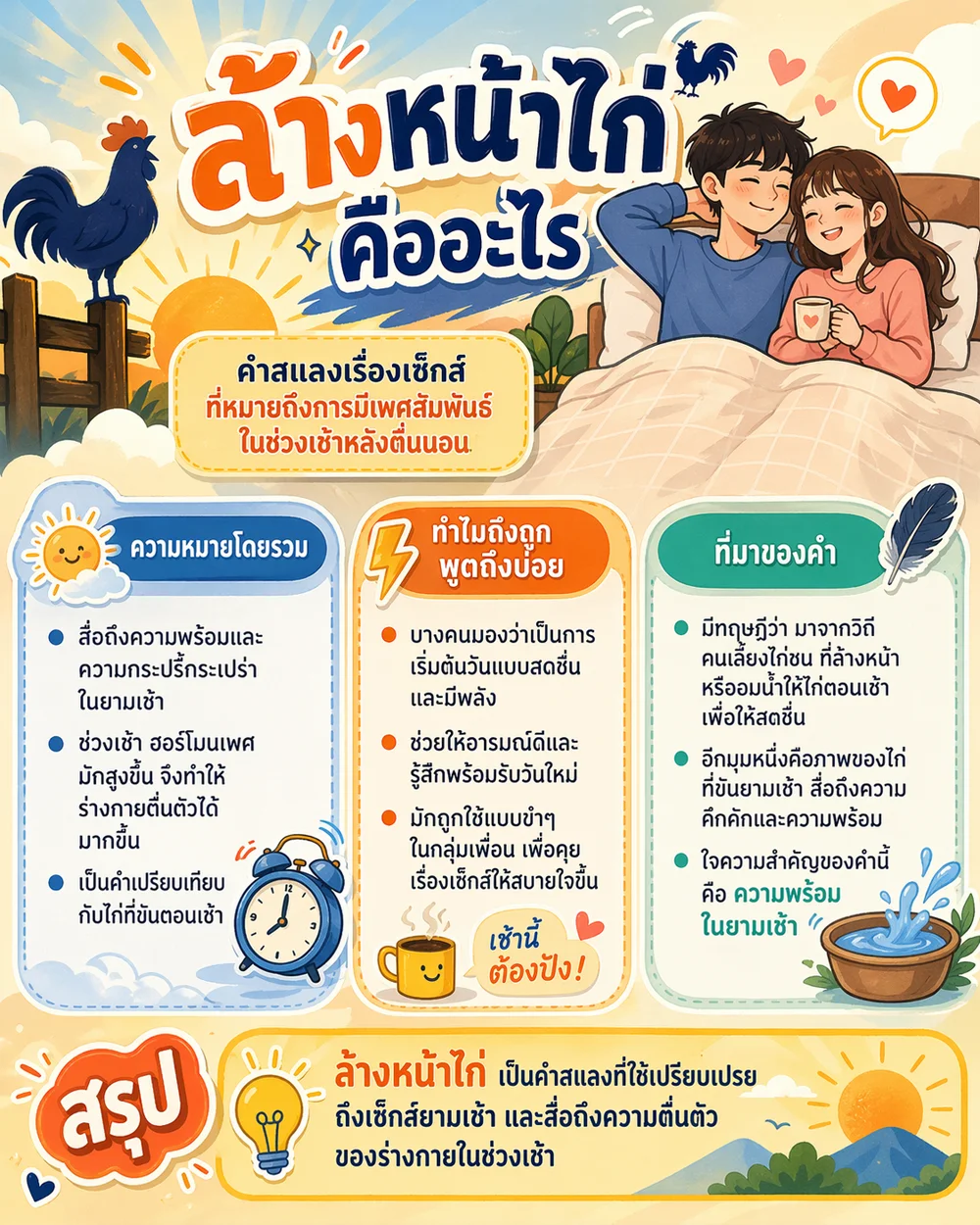 ล้างหน้าไก่ คืออะไร?