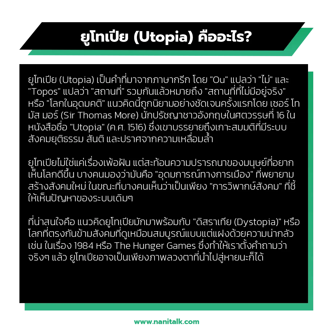 ยูโทเปีย (Utopia) คืออะไร?