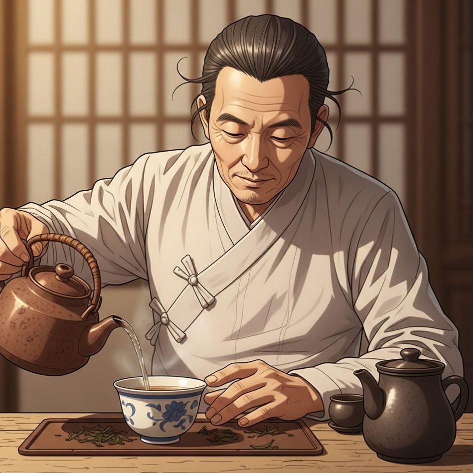 Traditional tea ceremony scene #1